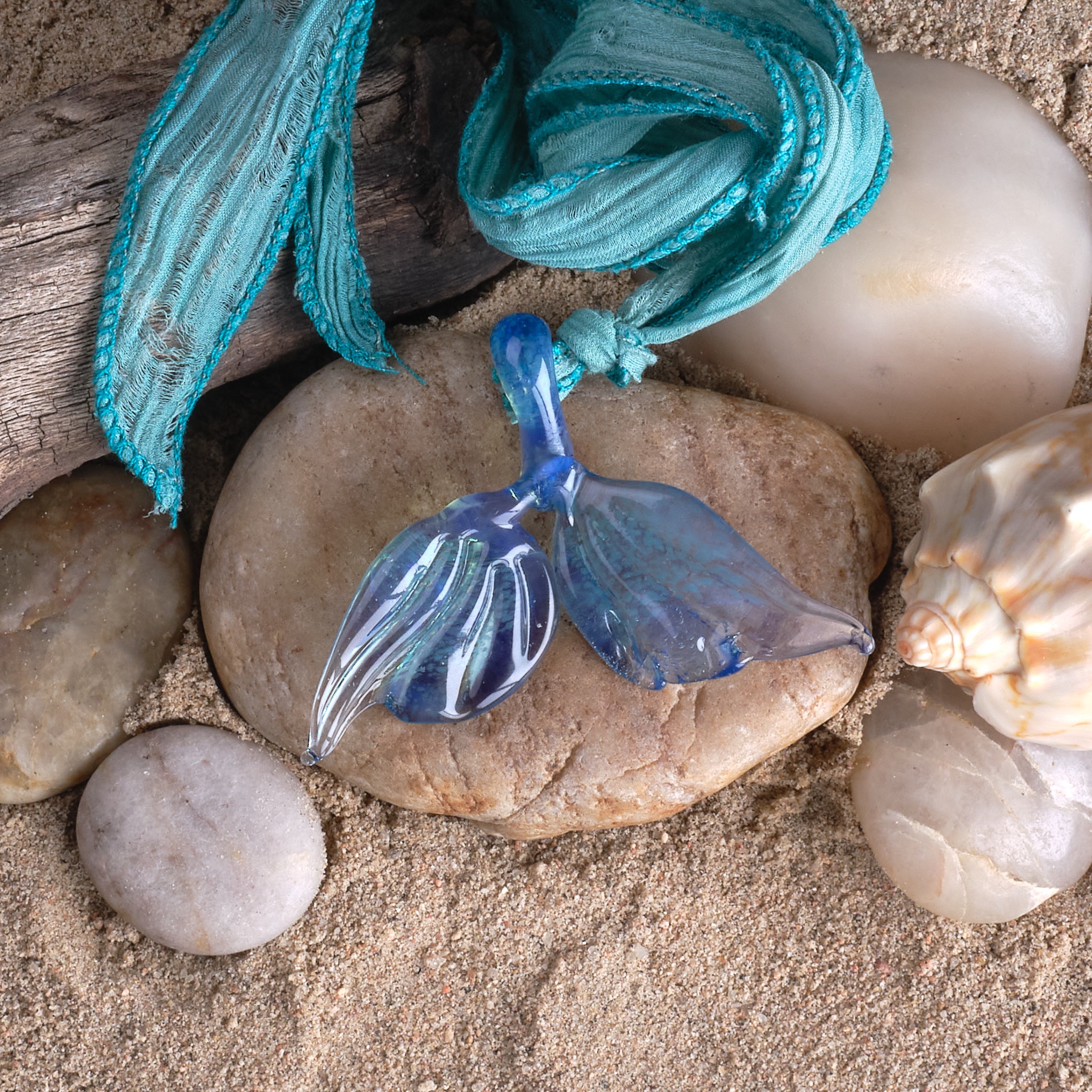 Blue Whale Tail Pendant