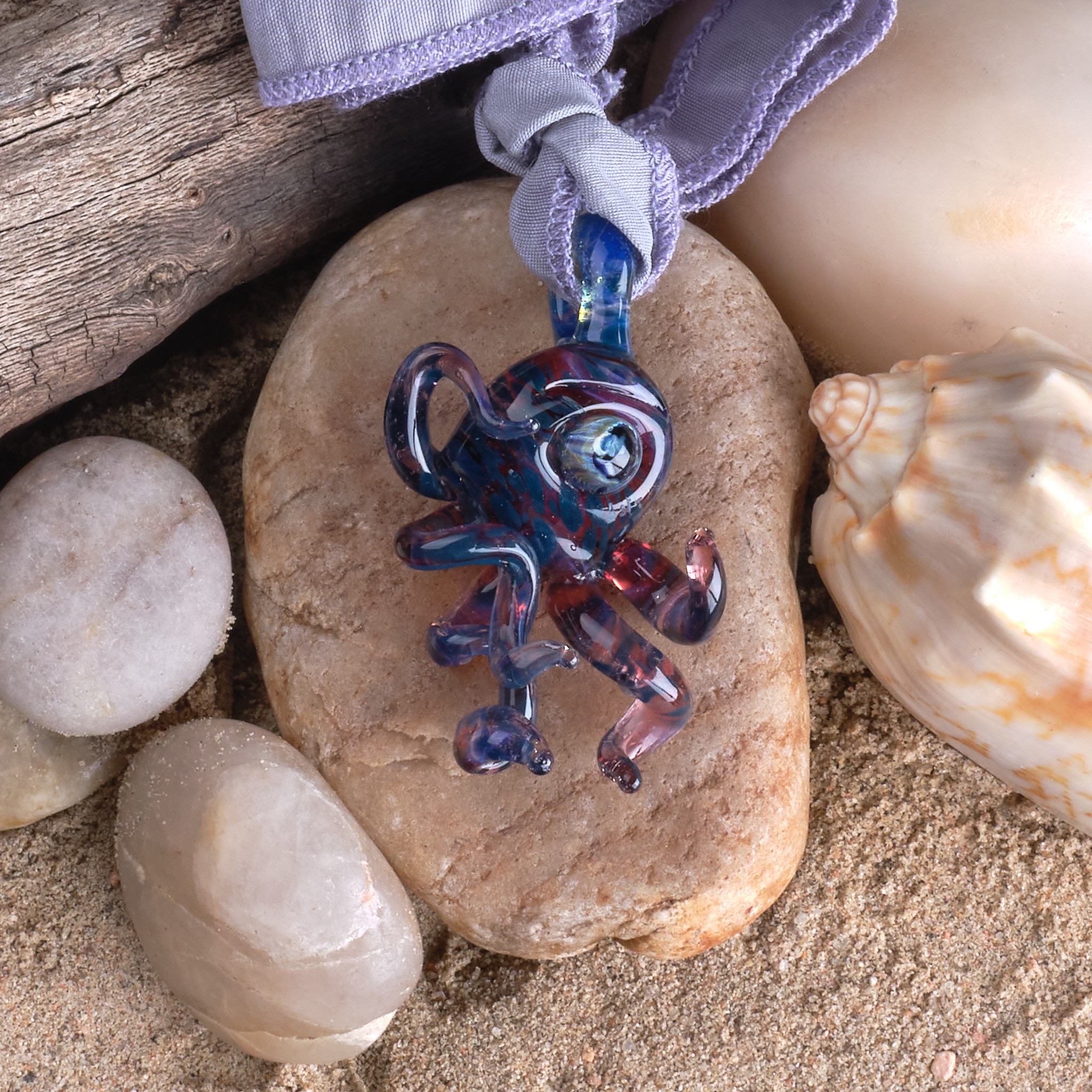 Amethyst Octopus Pendant