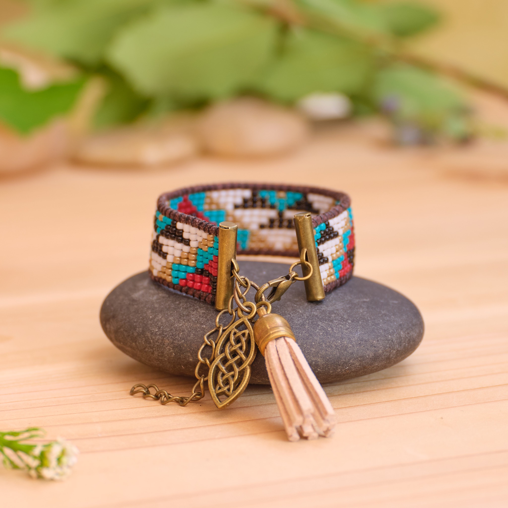 Santa Fe Loom Beaded Bracelet