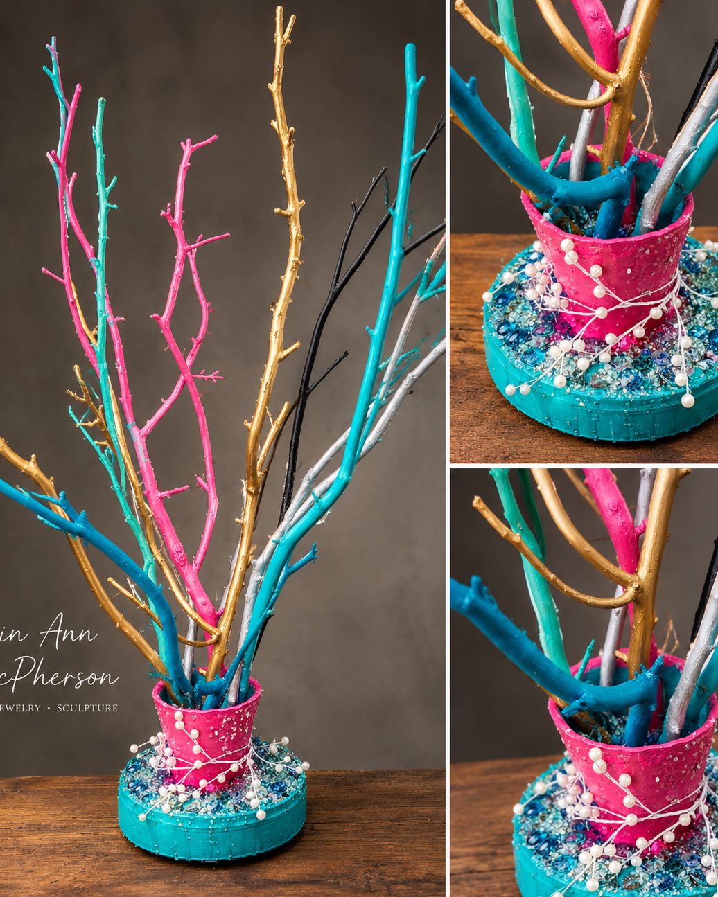 Eucalyptus sculptures jewelry holder