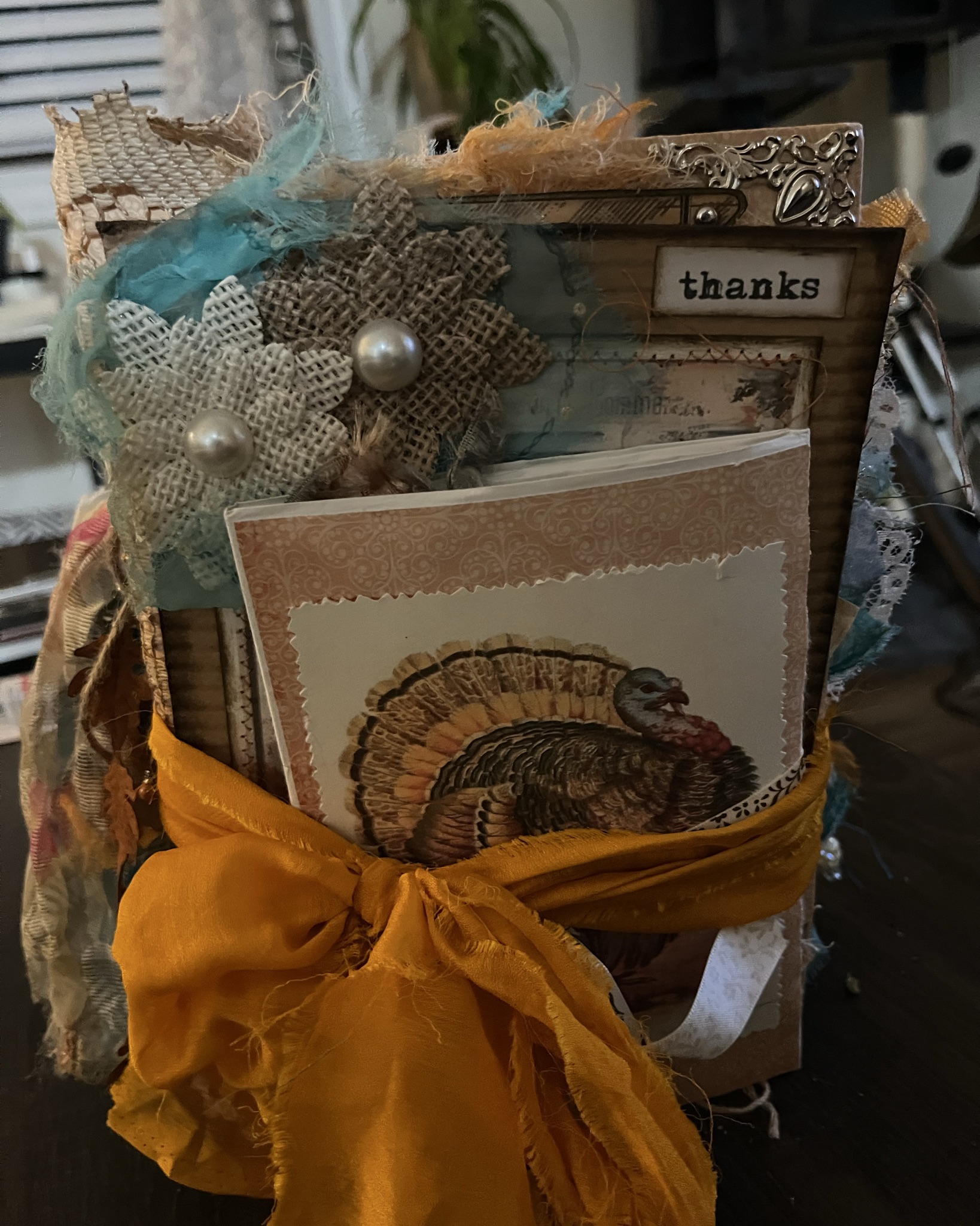 Autumn handmade junk journal/flowish