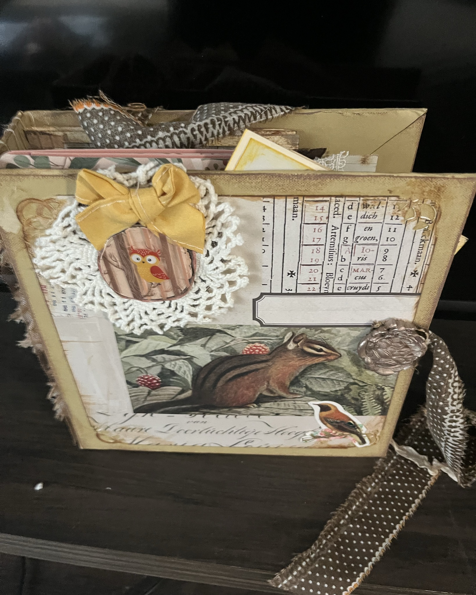Handmade forest theme junk journal