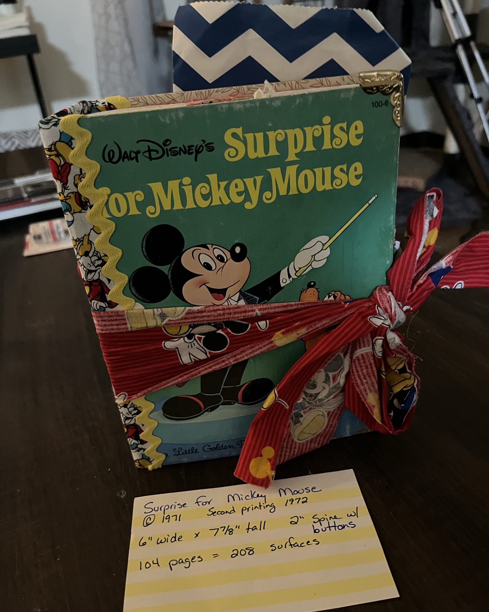 Disney little golden book Mickey Mouse junk journal